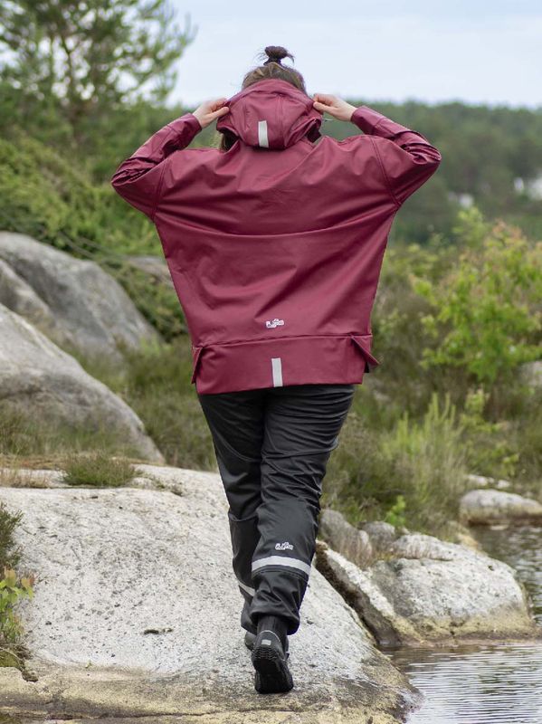 Regnponcho og Bukse Rododendron/Svart Dame - Pakketilbud