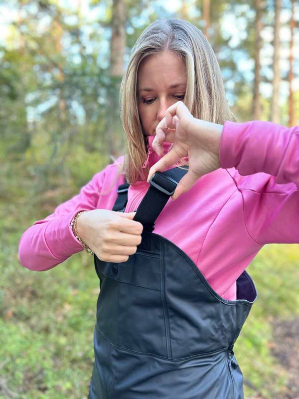 Robust PU Regnselebukse Svart Dame