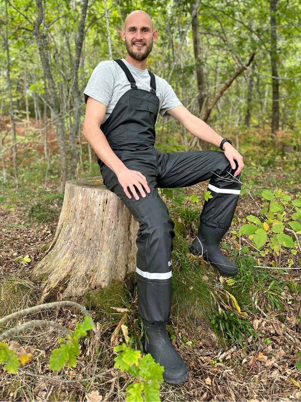 Robust PU Regnselebukse Svart Herre