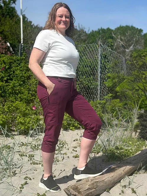 Hovedbilde Hoppin Piratbukse Bringebær Dame - med stretch