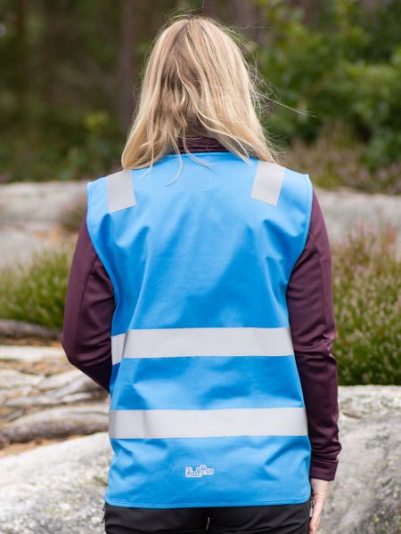 Hovedbilde Hoppin Refleksvest Blå Neon - Voksen 