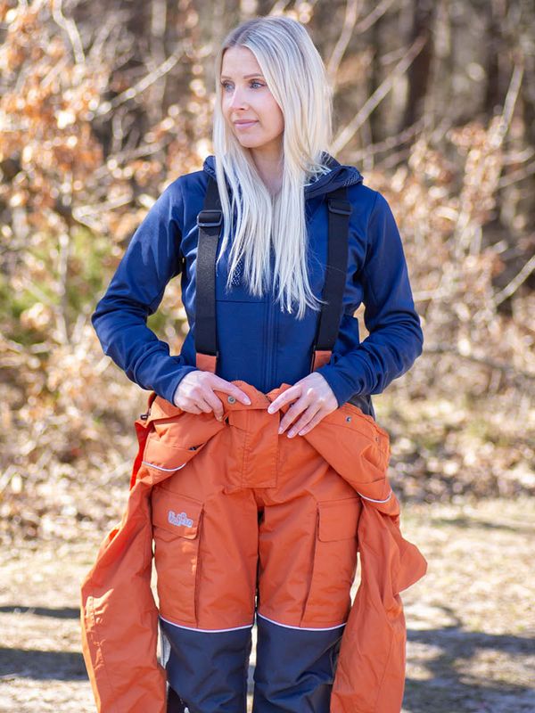 Allværsdressen Brent Orange/Grå - Kjeledress til Dame