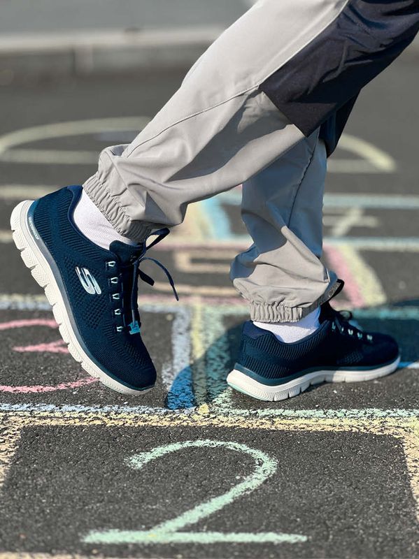 Skechers Flex Appeal 4.0 Marine Dame - vanntett joggesko