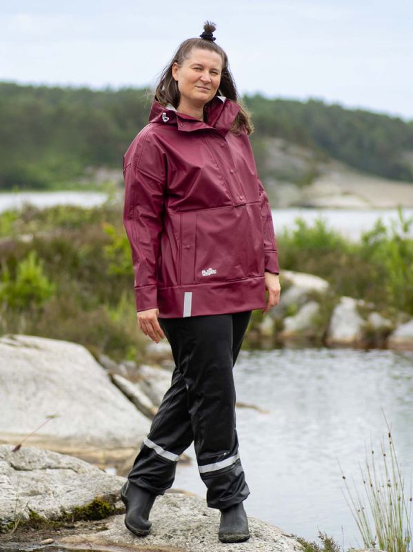 Regnponcho og Bukse Rododendron/Svart Dame - Pakketilbud