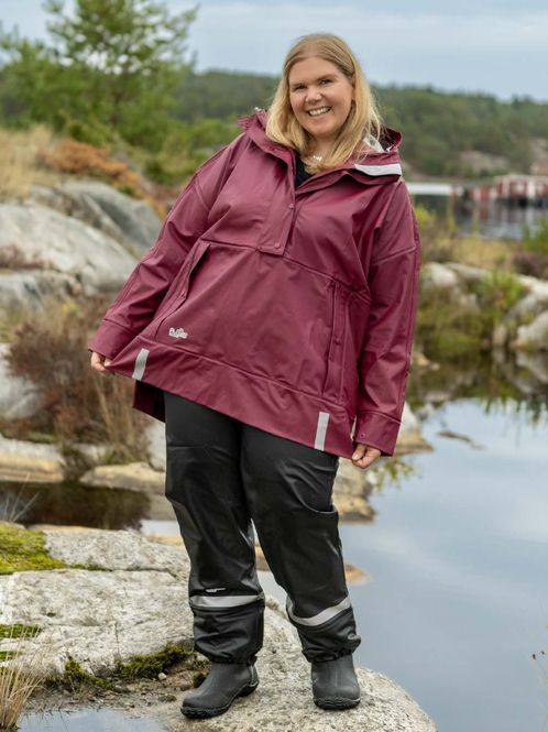 Hovedbilde Regnponcho og Bukse Rododendron/Svart Dame Kort - Pakketilbud