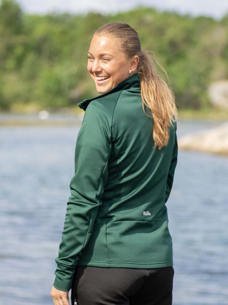 Hovedbilde Hoppin Resirkulert Teknisk Jakke Mørk Grønn Dame