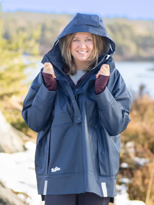 Robust PU Regnponcho Marine Dame