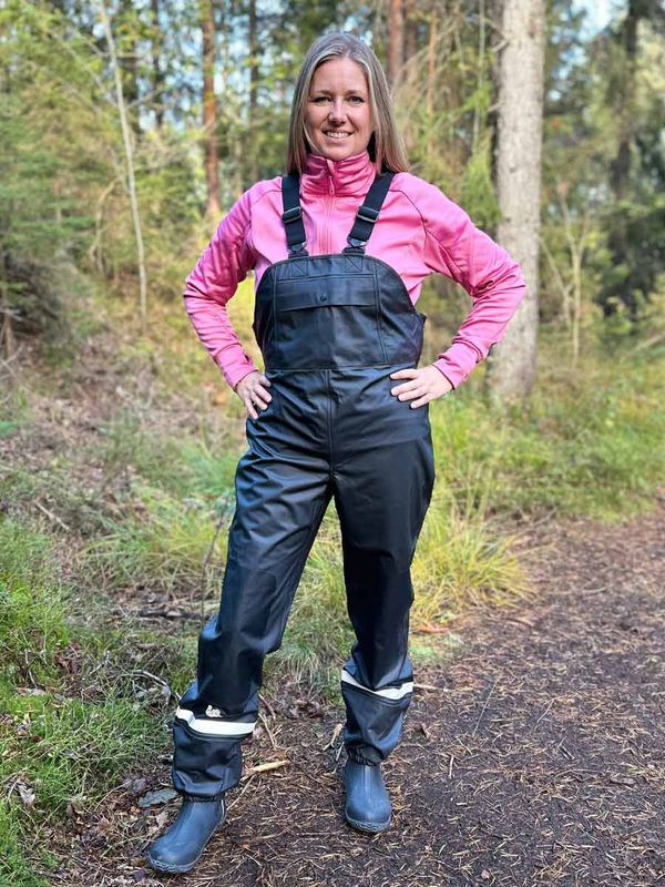 Robust PU Regnselebukse Svart Dame