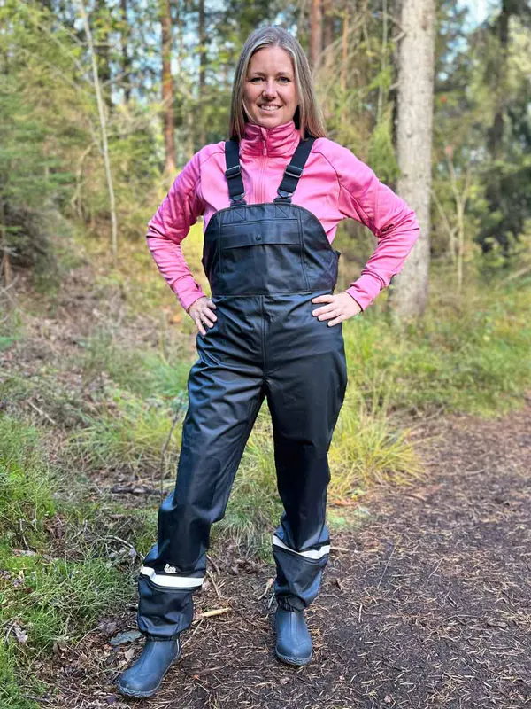 Robust PU Regnselebukse Svart Dame