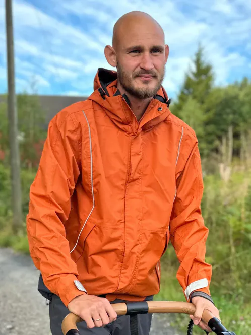 Hovedbilde Hoppin Allværsjakke Brent Orange Herre