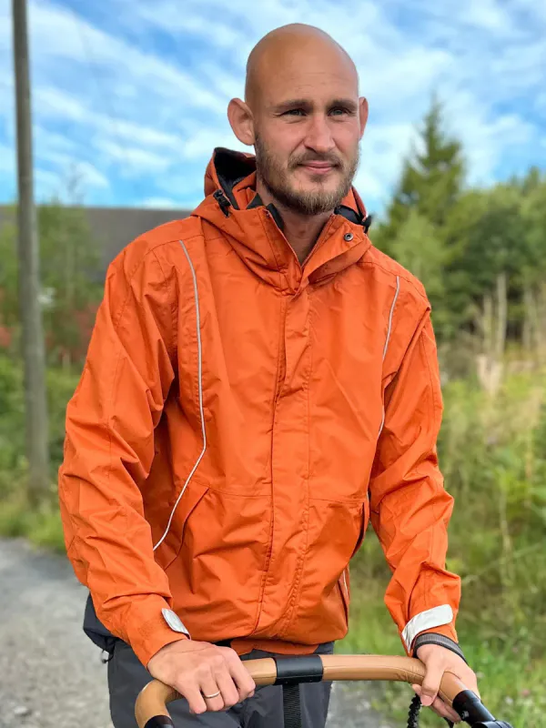Hoppin Allværsjakke Brent Orange Herre