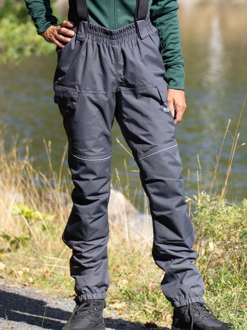 Hovedbilde Byge Overtrekksbukse med seler Grå Dame