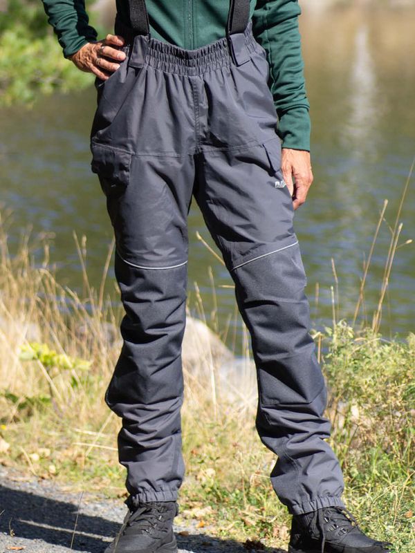 Byge Overtrekksbukse med seler Grå Dame